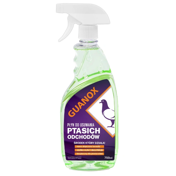 płyn do usuwania ptasich odchodów, preparat na ptaki