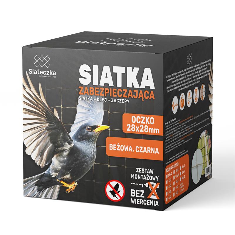 zestaw siatka na małe ptaki bez wiercenia
