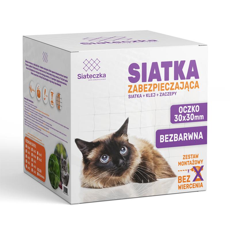 zestaw siatka bezbarwna dla kota